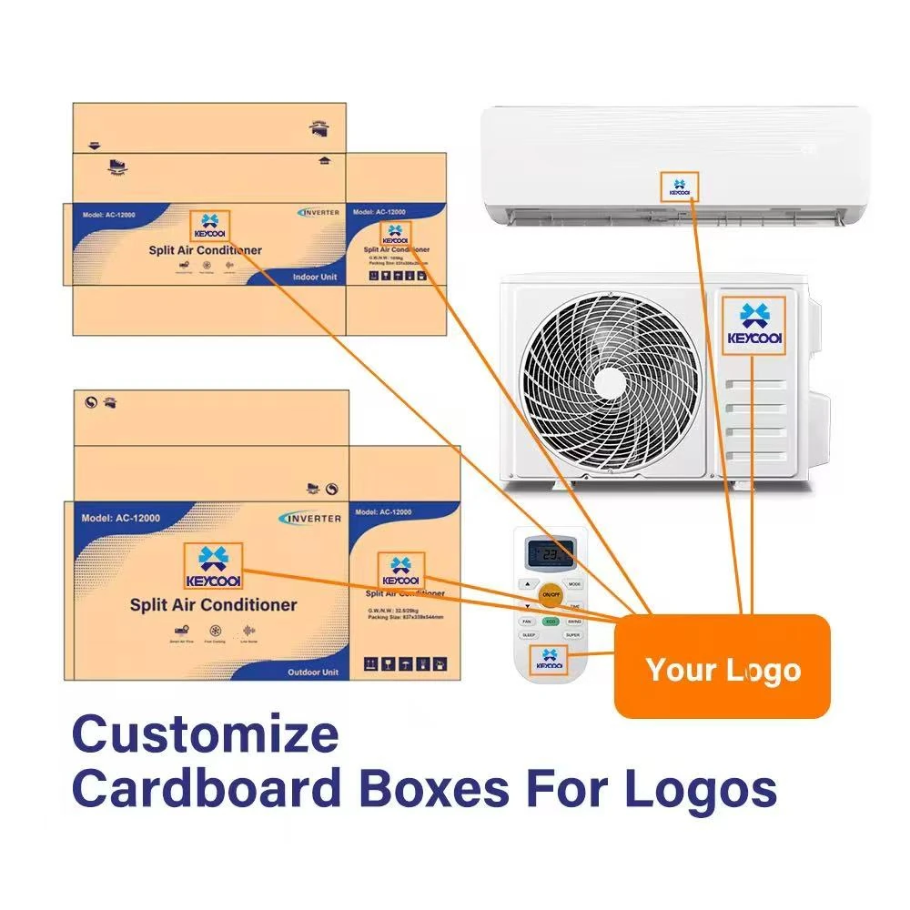 Air conditioner private-label packaging and logo placement reference