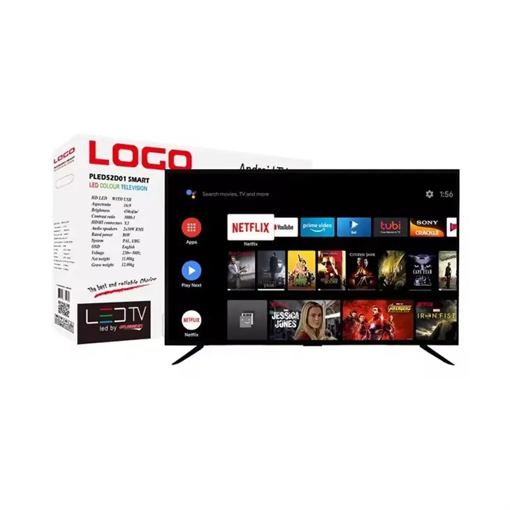 Smart TV product with private-label packaging reference